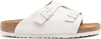 Birkenstock Zürich suede buckled sandals - men - Calf Leather/Rubber/Calf Suede - 45 Narrow - White
