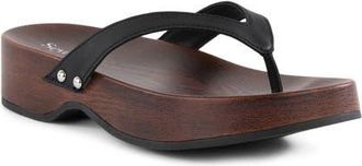 Seychelles Dreaming Out Loud Platform Flip Flop in Black at Nordstrom, Size 10