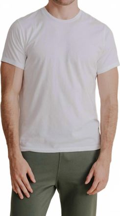 SAVE KHAKI UNITED Short Sleeve Supima Crew Tee In White