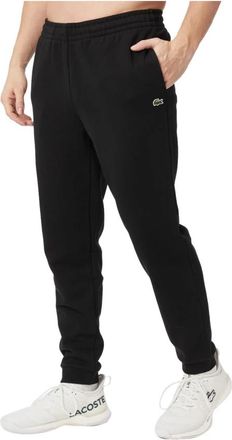 Lacoste Zwarte katoenen sweatpants met krokodillenlogo - Heren - Sweatpants - Zwart - S - Katoen - Broeken