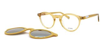 Sting SST437 Polarized U84X Mens Sunglasses Yellow Size 48