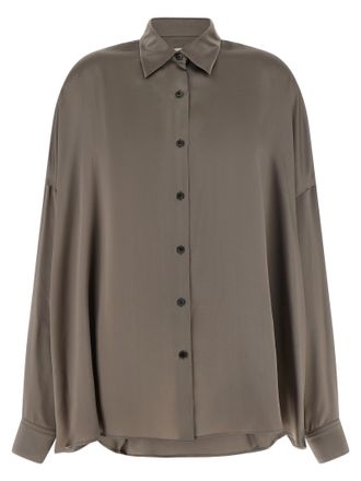 Dries Van Noten Gray Silk Womens Blouse