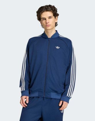 adidas Originals SST adicolor Classics - Top sportivo in rete indaco notte-Blu