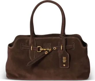 Miu Miu Aventure Suede Buckle-fastening Tote Bag