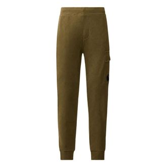 C.P. Company C.p. Company - Diagonal Raised Fleece Lens Sweatpants - Heren - Broeken - Groen - Maat: XL Fleece