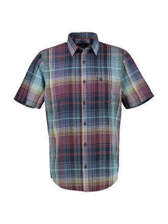 Lerros Karohemd LERROS, Damen, Gr. XXL, N-Gr, rot (earth rot), Web, Obermaterial: 71% Baumwolle, 29% Leinen, kariert, regular fit taillenbedeckt, Hemden Karo