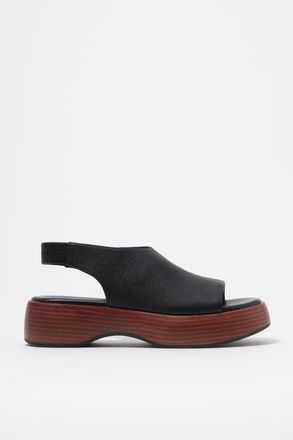 Bimba & Lola Closed-Toe Platform Sandals in Black at Nordstrom, Size 39