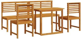 vidaXL Vidaxl - Juego Bistro De Jard&iacute;n 5 Pcs Marr&oacute;n Madera Maciza De Acacia