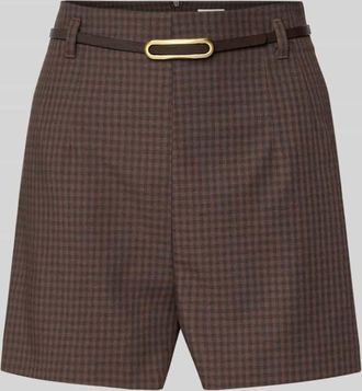 Jake*s Bermudas mit G&uuml;rtel in Dunkelbraun, Gr&ouml;&szlig;e 44