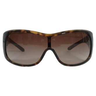 Prada Pre-owned Womens SPR 14L Sunglasses in Brown Tortoise Pattern Acetate - Mocha - One Size
