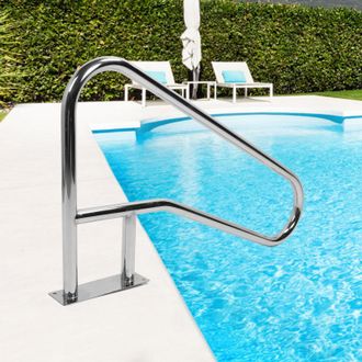 OEM Mantenimiento De Piscinas: Barra De Acceso Profesional Fabricada En Acero Inoxidable 304, Antideslizante Y Resistente A La Corrosi&oacute;n. Para Escaleras D