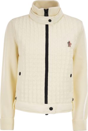 Moncler Wool Padded Cardigan With Zip
