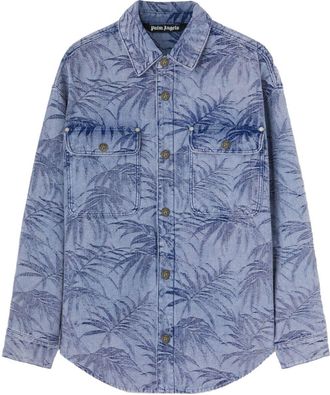 Palm Angels Palms denim shirt - Blue