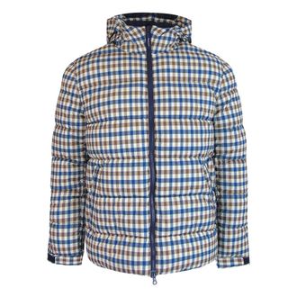 Aquascutum Active Sp Gewatteerde Jas Met Capuchon Club Check