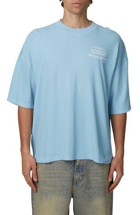 Good For Nothing Boxy-Fit Stamp T-Shirt in Blue at Nordstrom, Size Xx-Large Uk