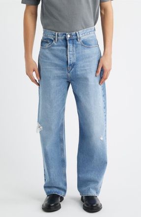 Frame Denim Ripped Baggy Jeans in Aeris Grind at Nordstrom, Size 30