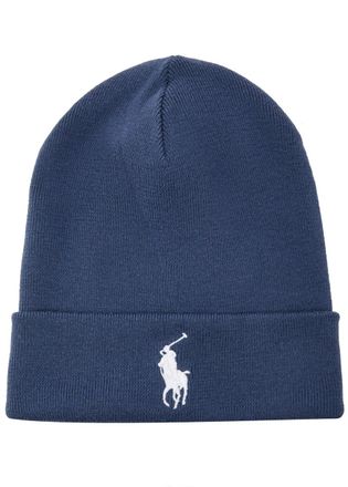 Polo Ralph Lauren Logo-embroidered Cotton Beanie - Blue - One Size