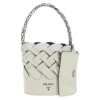 Prada Pre-owned Bucket Bags, female, White, Size: ONE SIZE Pre-owned Vintage Bucket Bag