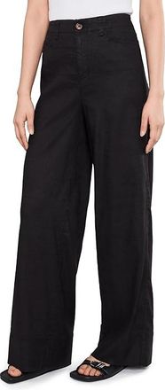 NYDJ Trouser Womens Dress Pants Black : 10 32, Elastane/Linen/Viscose