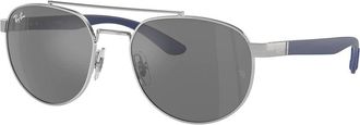 Ray-Ban Grey Mirror Silver Pilot Unisex Sunglasses RB3736 003/6G 56