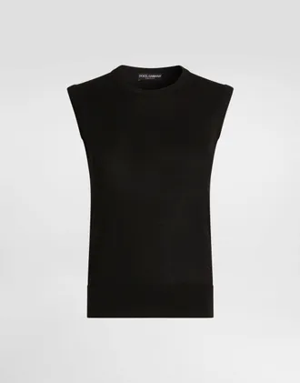 Dolce & Gabbana Cashmere Top - Woman Sweaters And Cardigans Black 36