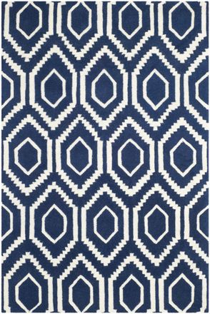 Safavieh Alfombra lana blu scuro/neutrale 122 x 183 cm