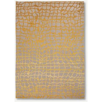 Louis De Poortere Dedalo Design - Alfombra Contempor&aacute;nea De Mad Men - Hecha En B&eacute;lgica - Acabado A Mano - Antideslizante Natural - 100% Poli&eacute;ster - Escarabajo Amarillo 