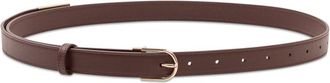 Victoria Beckham Burgundy Solid Buckle Belt