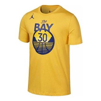 Nike Jordan Air Jordan Essential Basketball Sports Round Neck Short Sleeve Golden State Warriors Curry 30 Yellow CV9978-731