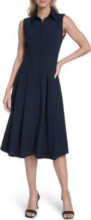 Calvin Klein Commuter Sleeveless Shirtdress in Indigo at Nordstrom Rack, Size 16