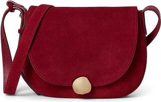Madewell Suede Sm Dakota Saddle Crossbody Shoulder Womens Handbags Garnet Stone, Leather