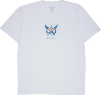 Fa Butterfly Tee - Heren - T-shirts - Wit - L - Katoen - Tops