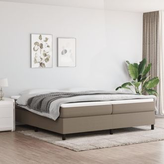 vidaXL Cama Sin Colch&oacute;n Tela Gris Taupe 200x200 Cm Vidaxl
