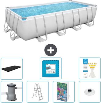 Bestway Piscina Bestway Power Steel Rectangular - 488x244x122 Cm - 8-piezas S674