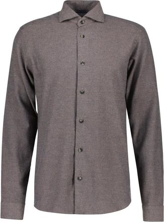 Eton Camicia in Flanella - - Shirts - Uomo - Marrone - L