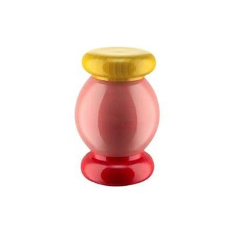 Alessi Salt and pepper mill Alessi 100 Values Collection - Pink - Solid turned beech, FSC-certified - Designer Ettore Sottsass