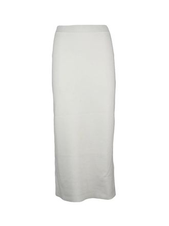 19.70 Nineteen Seventy Knit Pencil Skirt With Elastic Waistband And Back Slit