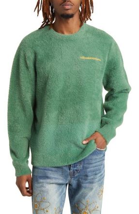 Billionaire Boys Club Embroidered Fuzzy Sweater in Comfrey at Nordstrom, Size Medium