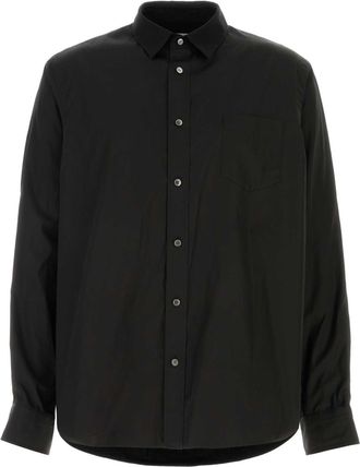 sacai Black Poplin And Oxford Shirt