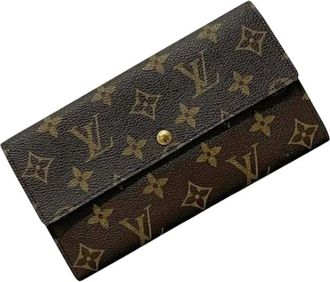 Louis Vuitton Pre-owned Wallets, female, Brown, Size: ONE SIZE Pre-owned Vintage Canvas Wallet