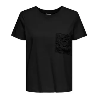 Jacqueline de Yong Mujer, Camisetas, Negro, Talla: L