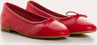 Reqins Womens Carmen Cuir Flat In Red