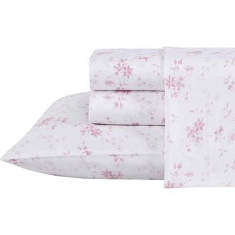 Laura Ashley Garden 300 Thread Count Cotton Set of 2 Pillowcases in Tea Rose at Nordstrom Rack, Size Standard