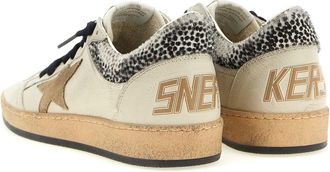 Golden Goose Womens Beige Goatskin Low Top Sneakers