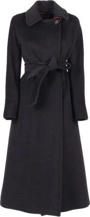 Max Mara Jassen, Dames, Zwart, 2Xs, Wol, Tenzone Coat