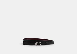 Coach Sculpted Signature Buckle Reversible Belt, 13mm