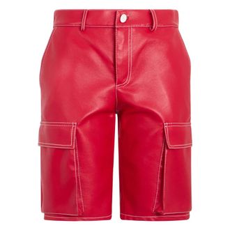 Philosophy di Lorenzo Serafini Dames, Korte broeken, Rood, Maat: XS Leer