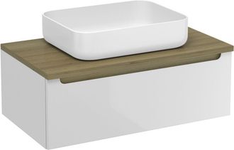 Puma Naturel - Mueble De Ba&ntilde;o Bajo Lavabo Stilla 80x30x45 Cm, Blanco (stillad08005dbk)