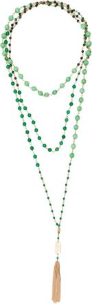 Rosantica Collana con perline e nappa - Verde