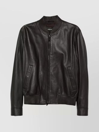 Men's Giorgio Armani Leather Jackets - up to −85% | Stylight